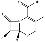 5-Thia-1-azabicyclo[4.2.0]oct-2-ene-2-carboxylic acid, 7-bromo-3-methyl-8-oxo-, (6R,7S)- Structure