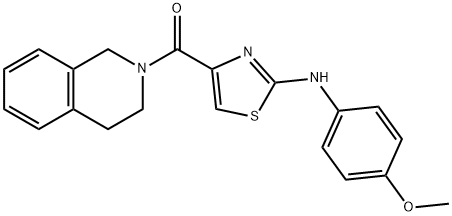 Methanone, (3,4-dihydro-2(1H)-isoquinolinyl)[2-[(4-methoxyphenyl)amino]-4-thiazolyl]- Structure