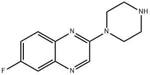 6-Fluoro-2-(1-piperazinyl)quinoxaline 结构式