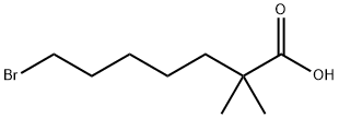 Heptanoic acid, 7-bromo-2,2-dimethyl- Structure