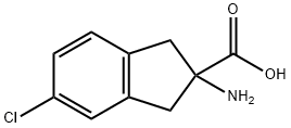 1H-Indene-2-carboxylic acid, 2-amino-5-chloro-2,3-dihydro- Structure