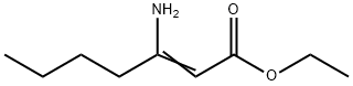 2-Heptenoic acid, 3-amino-, ethyl ester 化学構造式
