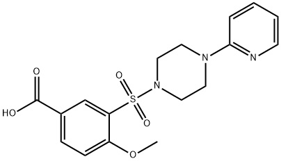 4-甲氧基-3-{[4-(吡啶-2-基)哌嗪-1-基]磺酰基}苯甲酸 结构式