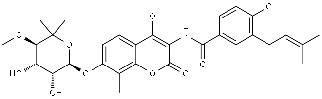 Descarbamylnovobiocin Struktur