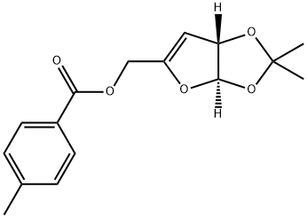 3-Deoxy-1,2-O-isopropylidene-5-p-tuluoyl--D-glycero-pent-3-enofuranose Structure
