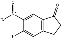1H-Inden-1-one, 5-fluoro-2,3-dihydro-6-nitro- 结构式