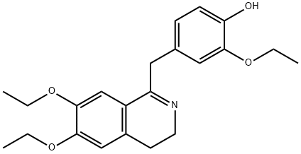 Phenol, 4-[(6,7-diethoxy-3,4-dihydro-1-isoquinolinyl)methyl]-2-ethoxy- Structure