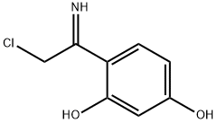 1,3-Benzenediol, 4-(2-chloro-1-iminoethyl)- 化学構造式