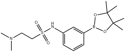 2-(二甲氨基)-N-(3-(4,4,5,5-四甲基-1,3,2-二氧硼杂环戊烷-2-基)苯基)乙烷-1-磺酰胺 结构式