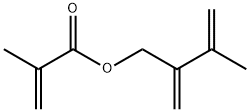 2-Propenoic acid, 2-methyl-, 3-methyl-2-methylene-3-buten-1-yl ester Struktur