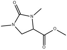 4-Imidazolidinecarboxylic acid, 1,3-dimethyl-2-oxo-, methyl ester 化学構造式