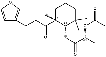 8-Acetoxy-15,16-epoxy-8,9-secolabda-13(16),14-diene-7,9-dione Structure