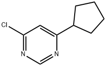Pyrimidine, 4-chloro-6-cyclopentyl- Struktur