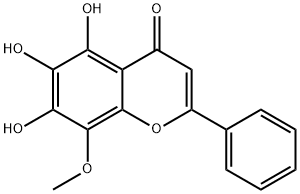 6-ヒドロキシウォゴニン 化学構造式