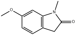 6-甲氧基-1-甲基吲哚啉-2-酮 结构式