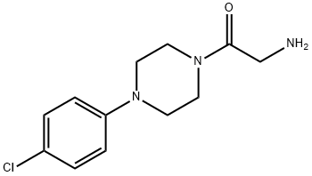 2-氨基-1-[4-(4-氯苯基)哌嗪-1-基]乙酮 结构式