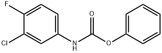 Carbamic acid, N-(3-chloro-4-fluorophenyl)-, phenyl ester Struktur