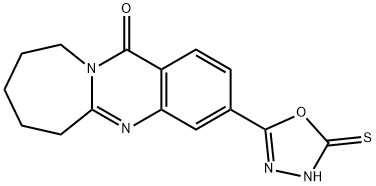 3-(5-巯基-1,3,4-噁二唑-2-基)-7,8,9,10-四氢氮杂[2,1-B]喹唑啉-12(6H)-酮, 771499-38-8, 结构式