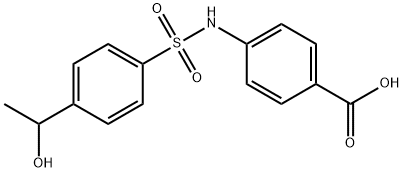 4-[4-(1-羟乙基)苯磺酰氨基]苯甲酸 结构式