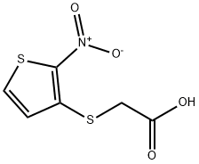 2-[(2-nitrothiophen-3-yl)sulfanyl]acetic Acid Structure