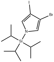 3-BROMO-4-IODO-1-(TRIISOPROPYLSILYL)-1H-PYRROLE, 773851-39-1, 结构式