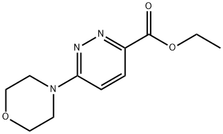 3-Pyridazinecarboxylic acid, 6-(4-morpholinyl)-, ethyl ester 化学構造式