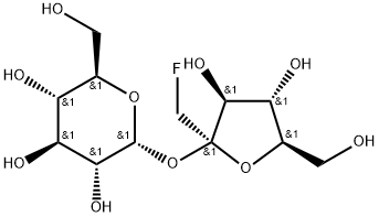 α-D-Glucopyranoside, 1-deoxy-1-fluoro-β-D-fructofuranosyl Structure