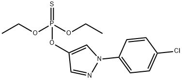 DIETHYL[1-(4-CHLOROPHENYL)-PYRAZOL-4-YL]PHOSPHOROTHIOATE, 77458-00-5, 结构式