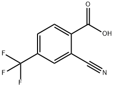 2-氰基-4-(三氟甲基)苯甲酸 结构式