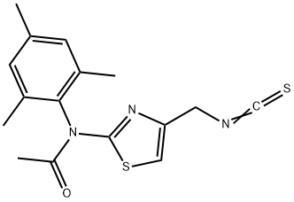 N-[4-(isothiocyanatomethyl)-1,3-thiazol-2-yl]-N-(2,4,6-trimethylphenyl)acetamide 结构式