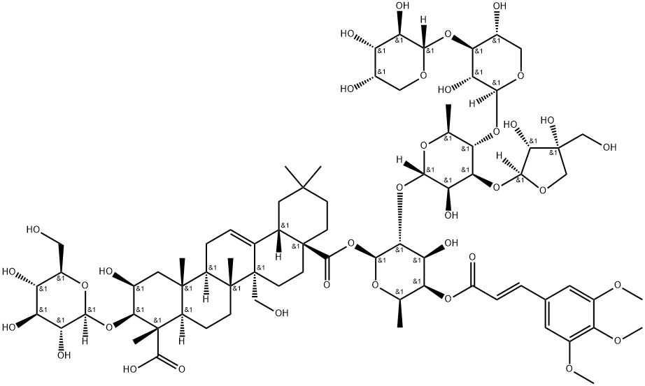 ポリガラサポニンXXX 化学構造式