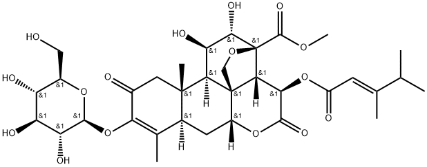 抗痢鸦胆子苷B, 79439-84-2, 结构式