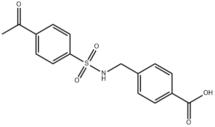 4-(((4-乙酰基苯基)磺酰胺基)甲基)苯甲酸 结构式