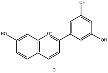 3',5',7-Trihydroxyflavylium chloride salt Struktur