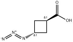RAC-(1R,3R)-3-AZIDOCYCLOBUTANE-1-CARBOXYLIC ACID, TRANS, 79584-10-4, 结构式