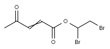 2-Pentenoic acid, 4-oxo-, 1,2-dibromoethyl ester Structure