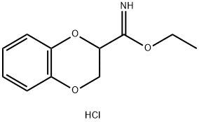 1,4-Benzodioxin-2-carboximidic acid, 2,3-dihydro-, ethyl ester, hydrochloride (1:1) Struktur