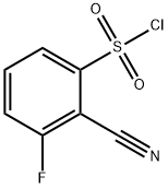 2-氰基-3-氟苯-1-磺酰氯, 80023-23-0, 结构式