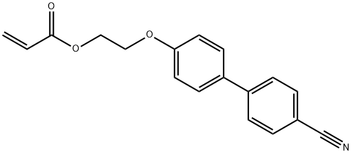 2-Propenoic acid, 2-[(4'-cyano[1,1'-biphenyl]-4-yl)oxy]ethyl ester Struktur