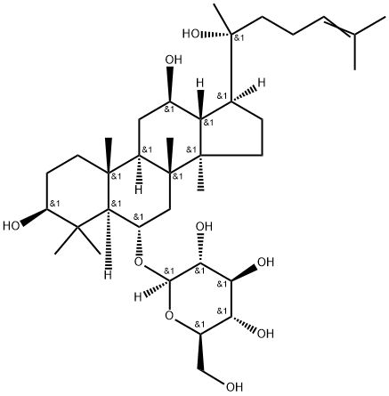 (20R)-ギンセノシドRh1 化学構造式