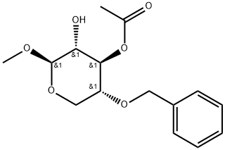 Methyl 3-O-acetyl-4-O-benzyl-β-D-xylopyranoside, 80973-66-6, 结构式