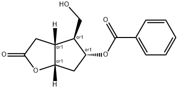 )-5-(Benzoyloxy)hexahydro-4-(hydroxymethyl)-2H-cyclopenta[b]furan-2-one 化学構造式