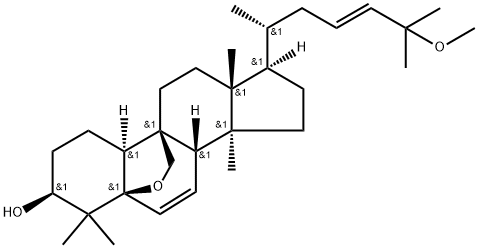 5,19-エポキ-25-メトキシククルビタ-6,23-ジエン-3-オール 化学構造式