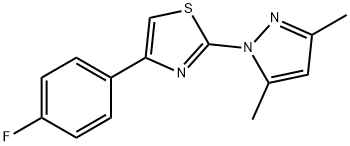 Thiazole, 2-(3,5-dimethyl-1H-pyrazol-1-yl)-4-(4-fluorophenyl)- Structure