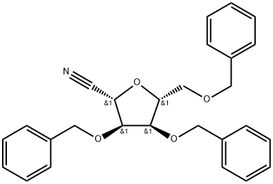 2,5-anhydro-3,4,6-tri-O-benzyl-β-D-allononitrile, 82267-01-4, 结构式