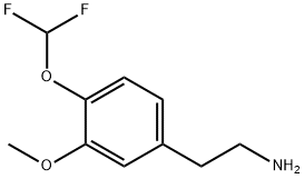 Benzeneethanamine, 4-(difluoromethoxy)-3-methoxy- Structure