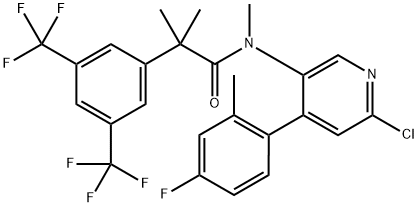 N-[6-Chloro-4-(4-fluoro-2-methylp henyl)-3-pyridinyl]-N,a,a-trimethy Structure