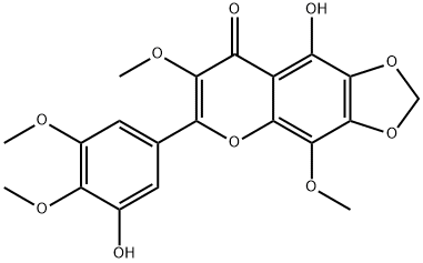 5,5'-Dihydroxy-3,8,3',4'-
tetramethoxy-6,7-methylenedioxyflavone Structure