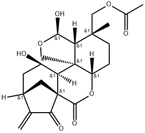 (12R)-21-アセチルオキシ-13-デオキシ-5β-ヒドロキシエンメイン 化学構造式