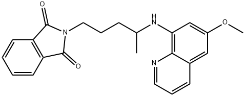 1H-Isoindole-1,3(2H)-dione, 2-[4-[(6-methoxy-8-quinolinyl)amino]pentyl]- 化学構造式